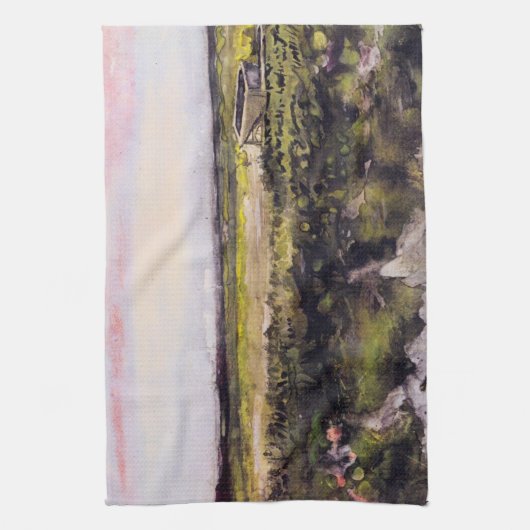 Heath with a Wheelbarrow by Vincent van Gogh Theedoek (Verticaal)