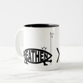 Heathen Fish Tweekleurige Koffiemok (Voorkant links)