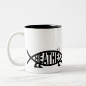 Heathen Fish Tweekleurige Koffiemok (Links)
