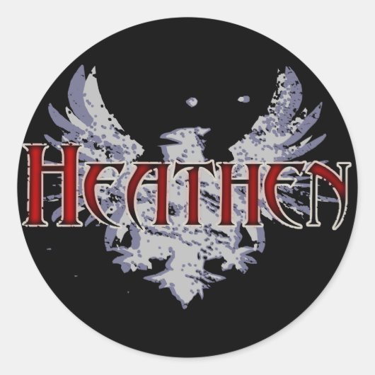 Heathen Ronde Sticker (Voorkant)