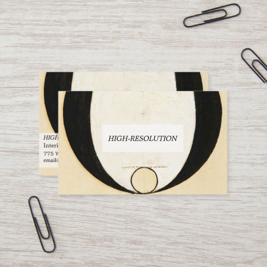 Heathens, 1920, van Hilma af Klint Visitekaartje (Voorkant / Achterkant in situ)