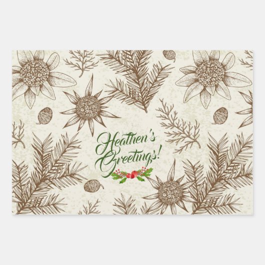 Heathen's Greetings. Atheïstisch omslagpapier Inpakpapier Vel (Voorkant)