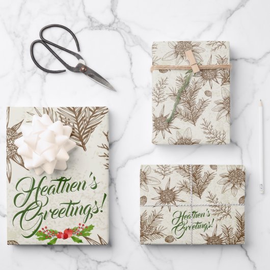 Heathen's Greetings. Atheïstisch omslagpapier Inpakpapier Vel (Voorkant)