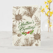 Heathen's Groeten Atheïst Christmas Kaart (Gele Bloem)