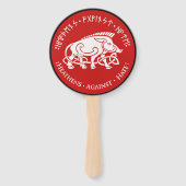 Heathens tegen Haat Fan - Ronde Logo Handwaaier (Achterkant)