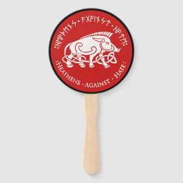 Heathens tegen Haat Fan - Ronde Logo Handwaaier