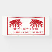 Heathens tegen haat spandoek (Horizontaal)