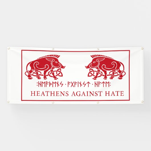 Heathens tegen haat spandoek (Horizontaal)