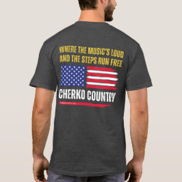 (Heather) Amerikaanse vlag / Muziek is luid en sta T-shirt