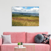 Heather bij het meer canvas afdruk (Insitu (Woonkamer))