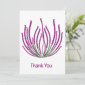 Heather bloemen bedankkaart (Staand voorkant)