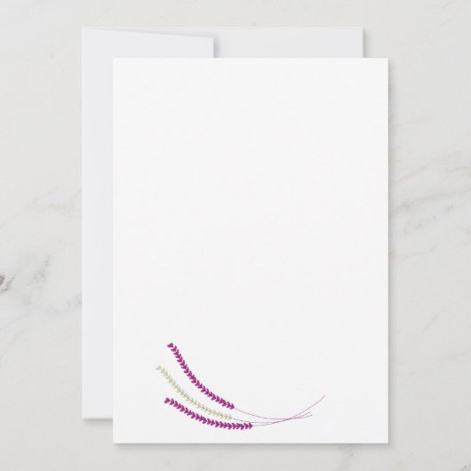 Heather bloemen bedankkaart (Achterkant)