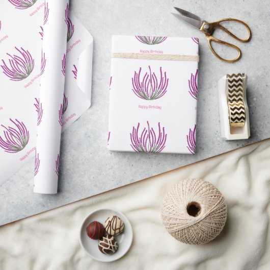 Heather bloemen cadeaupapier (Crafts)