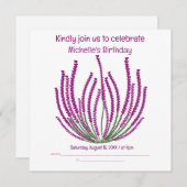 Heather bloemen kaart (Voorkant / Achterkant)