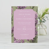 Heather Botanical Pattern Invitation Kaart (Staand voorkant)