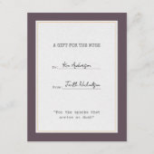 Heather & Dusk Graduation Gift Insert Card Bedankkaart (Voorkant)