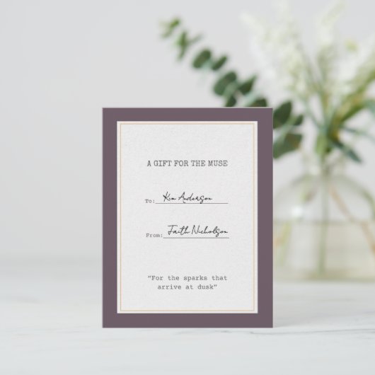 Heather & Dusk Graduation Gift Insert Card Bedankkaart (Staand voorkant)