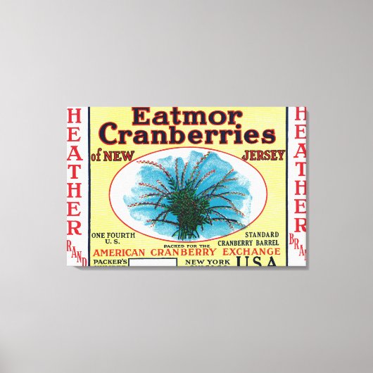 Heather Eatmor Cranberries Brand Label Canvas Afdruk (Voorkant)