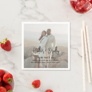 Heather Elegant minimale moderne bruiloft Servet