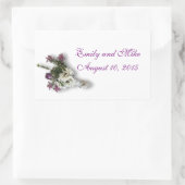 Heather en Lace bruiloft gunst stickers (Tas)