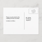 Heather en Lace Opslaan van de datum Briefkaart (Achterkant)