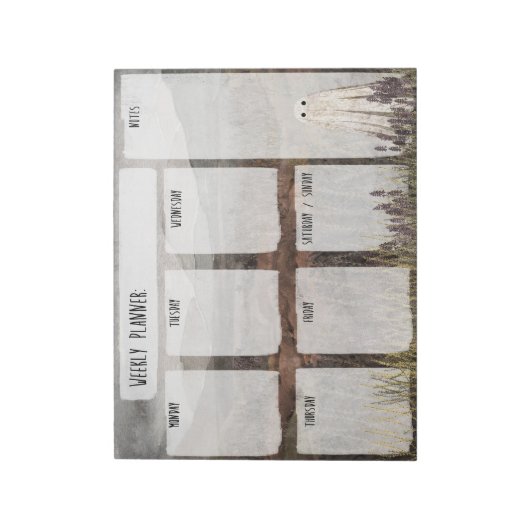 Heather Ghost Weekly Planner Notitieblok (Linkerzijde)