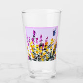 Heather Gorse Floral Butterfly gepersonaliseerd Glas (Voorkant)
