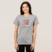 Heather Grey Bro Santa Tee: Womens Tri-Blend Funny Tri-Blend Shirt (Voorkant volledig)