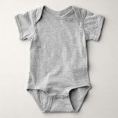 Heather Grey Jersey Baby Bodysuit (Voorkant)