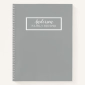 Heather Grey Solid Color past het aan Notitieboek (Voorkant)