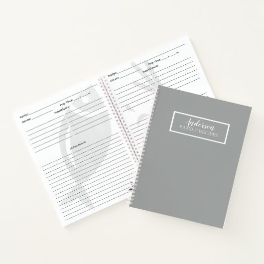 Heather Grey Solid Color past het aan Notitieboek (Binnen)