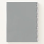 Heather Grey Solid Color past het aan Notitieboek (Achterkant)