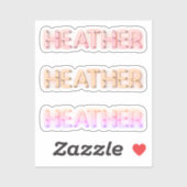 Heather in gloeiende neonverlichting x3 sticker (Vel)