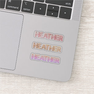 Heather in gloeiende neonverlichting x3 sticker