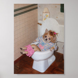 Heather-Lynn's Retro Chihuahua Zindelijkheidstrium Poster