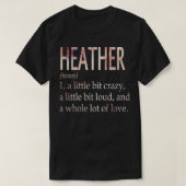 Heather meisje naam definitie t-shirt (Design voorkant)
