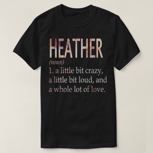 Heather meisje naam definitie t-shirt (Design voorkant)