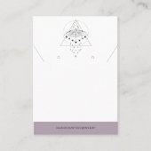 Heather Moon Phase Moth | Kaart voor juweliersweer Contactkaartje (Voorkant)