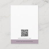 Heather Moon Phase Moth | Kaart voor juweliersweer Contactkaartje (Achterkant)