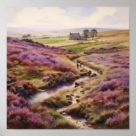 Heather Moorland Poster (Voorkant)