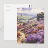 Heather Moorland veld in een valleilandschap Briefkaart (Voorkant / Achterkant)
