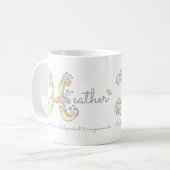 Heather name betekent monogram H gepersonaliseerd  Koffiemok (Voorkant links)