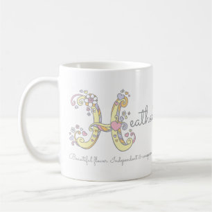 Heather name betekent monogram H gepersonaliseerd Koffiemok