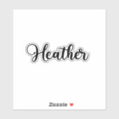 Heather Name - Handgeschreven kalligrafie Sticker (Vel)