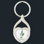 Heather Niemi Savage Logo Metal Keychain<br><div class="desc">Support a composer through buying merch!
This metal keychain has my logo, a sage treble clef with a leaf representing my work as a musician and herbalist.</div>