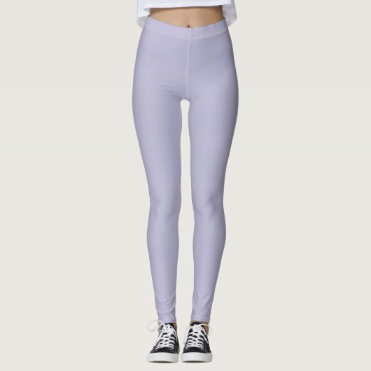 Heather Paarse Solid Color Leggings (Voorkant)
