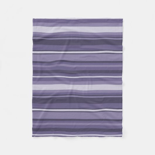 Heather paarse strepen fleece deken (Voorkant)