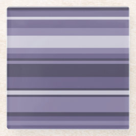 Heather paarse strepen glazen onderzetter