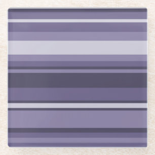 Heather paarse strepen glazen onderzetter
