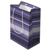 Heather paarse strepen medium cadeauzakje (Achterkant Gekanteld)